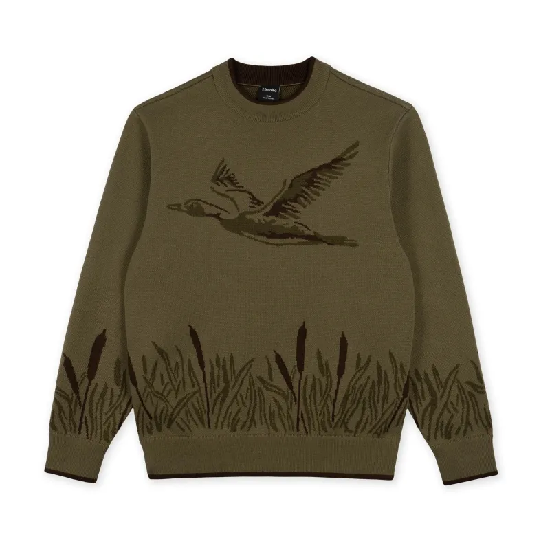 M's Flying Duck Knit Sweater sold by Hooke