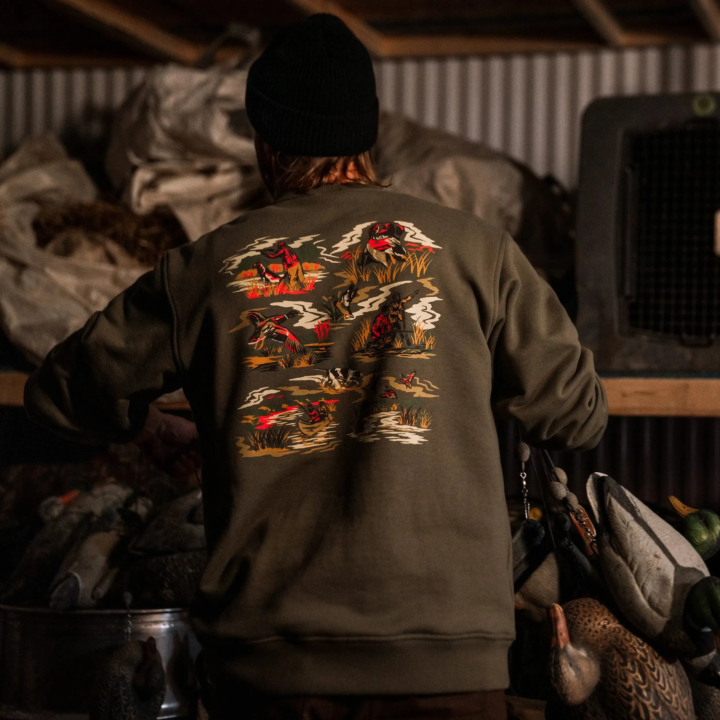 M's Duck Hunting Crewneck sold by Hooke product image thumbnail 2