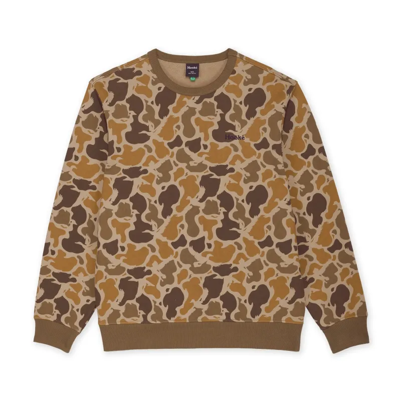 M's Duck Camo Crewneck sold by Hooke