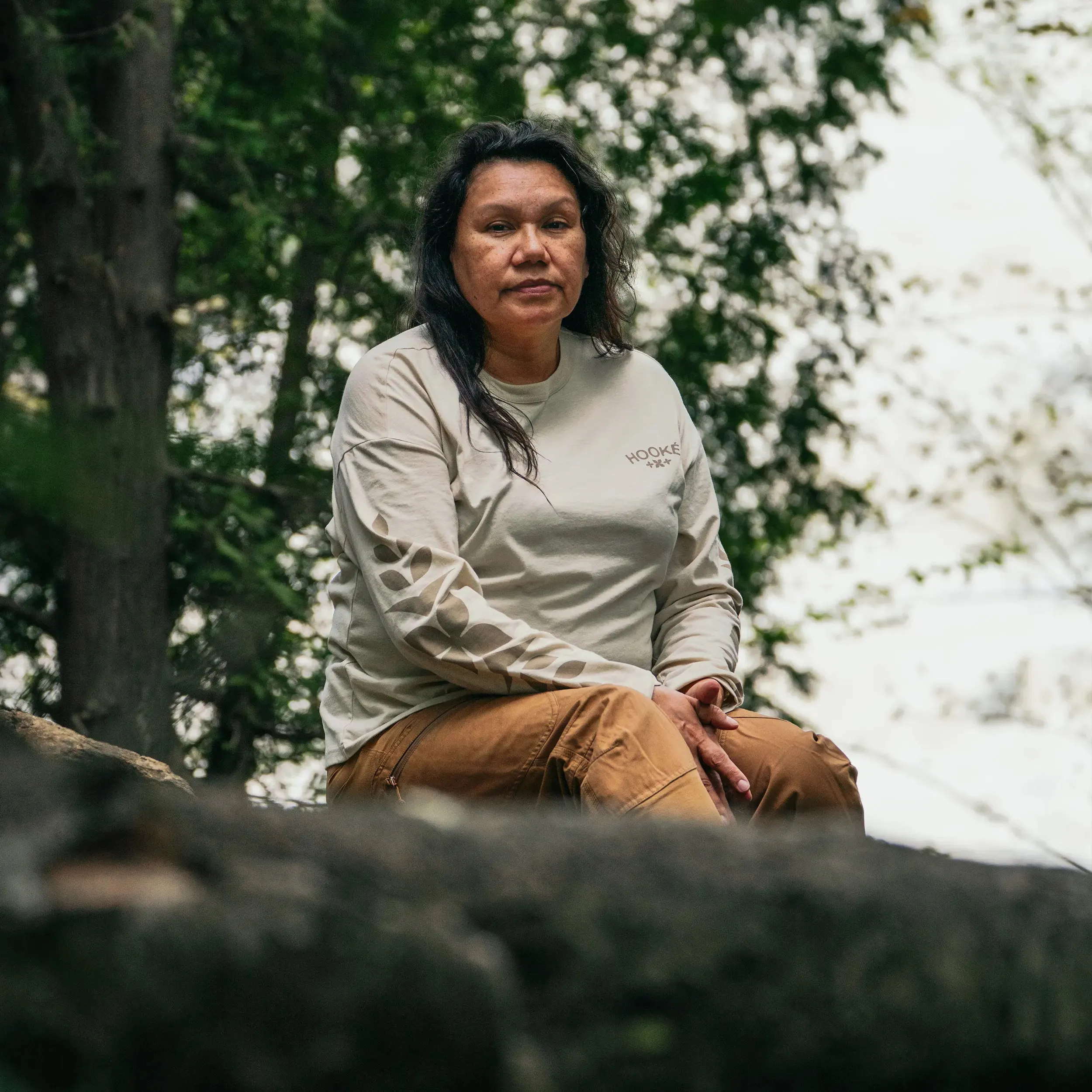 W's Tapiskwan Oversized Long Sleeve Tee sold by Hooke product image thumbnail 5