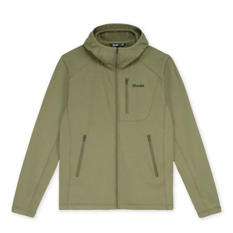 M's Grid Fleece Full-Zip Hoodie made by Hooke