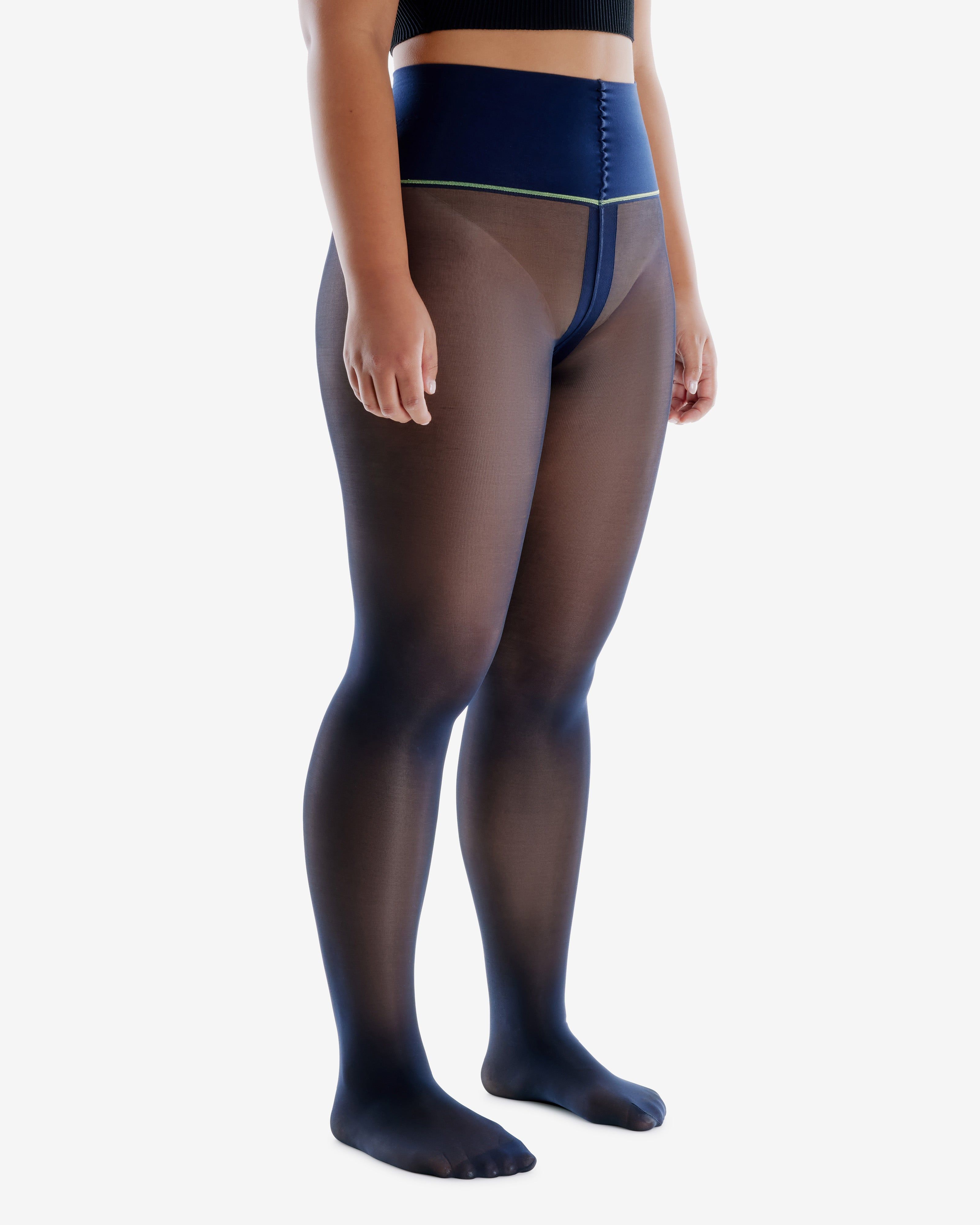 Navy (Ink Blue) Classic Sheer Rip-Resist Tights sold by Sheertex