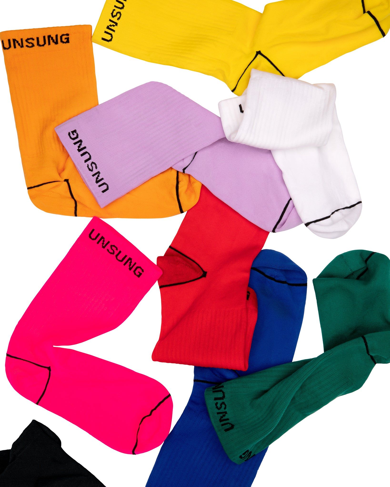 Orange Unsung Crew Socks sold by Sheertex product image thumbnail 4