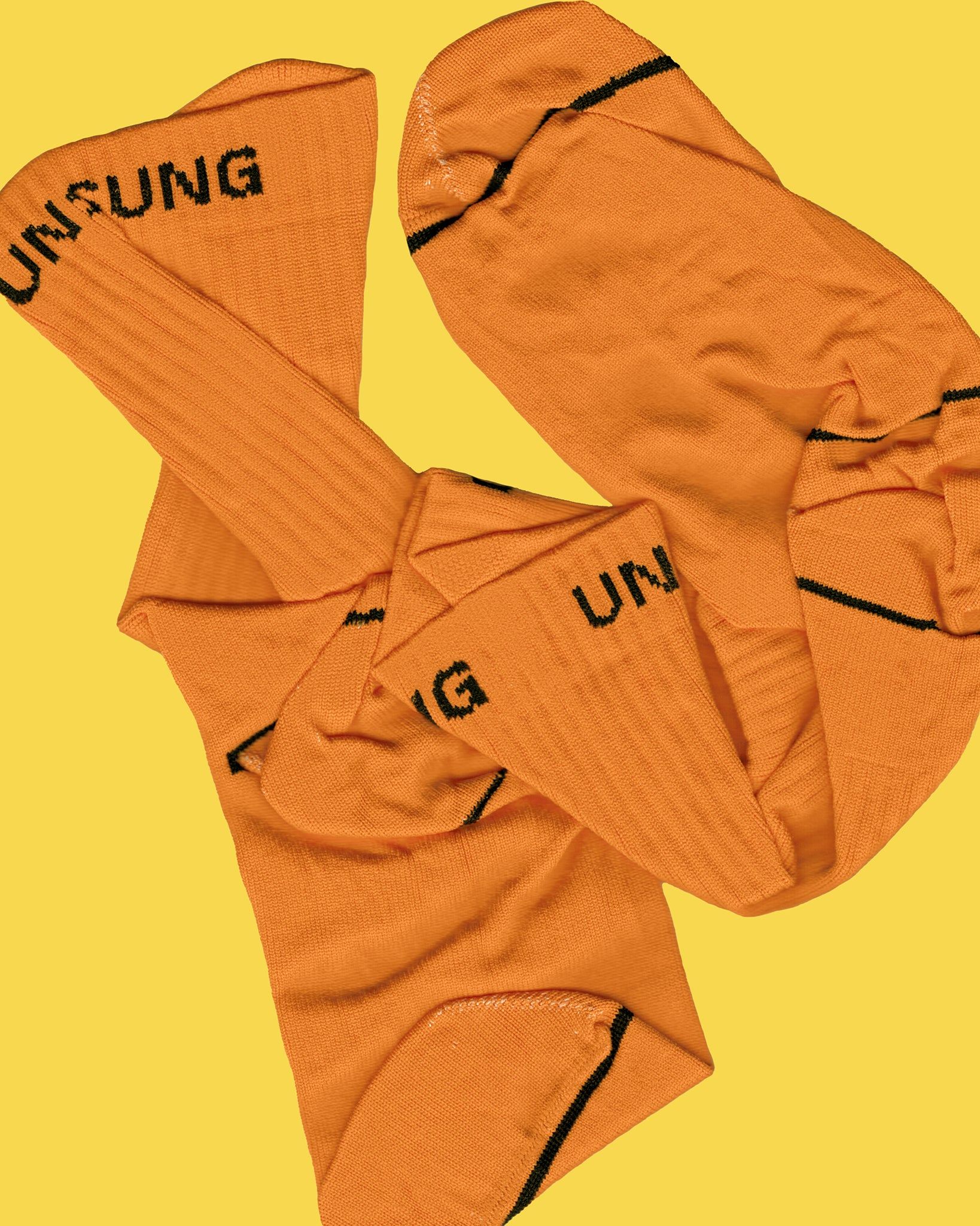 Orange Unsung Crew Socks sold by Sheertex product image thumbnail 2