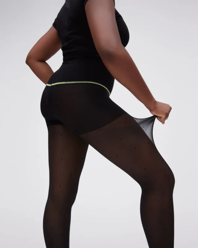 Mini Dot Control Top Super Sheer Rip-Resist Tights sold by Sheertex
