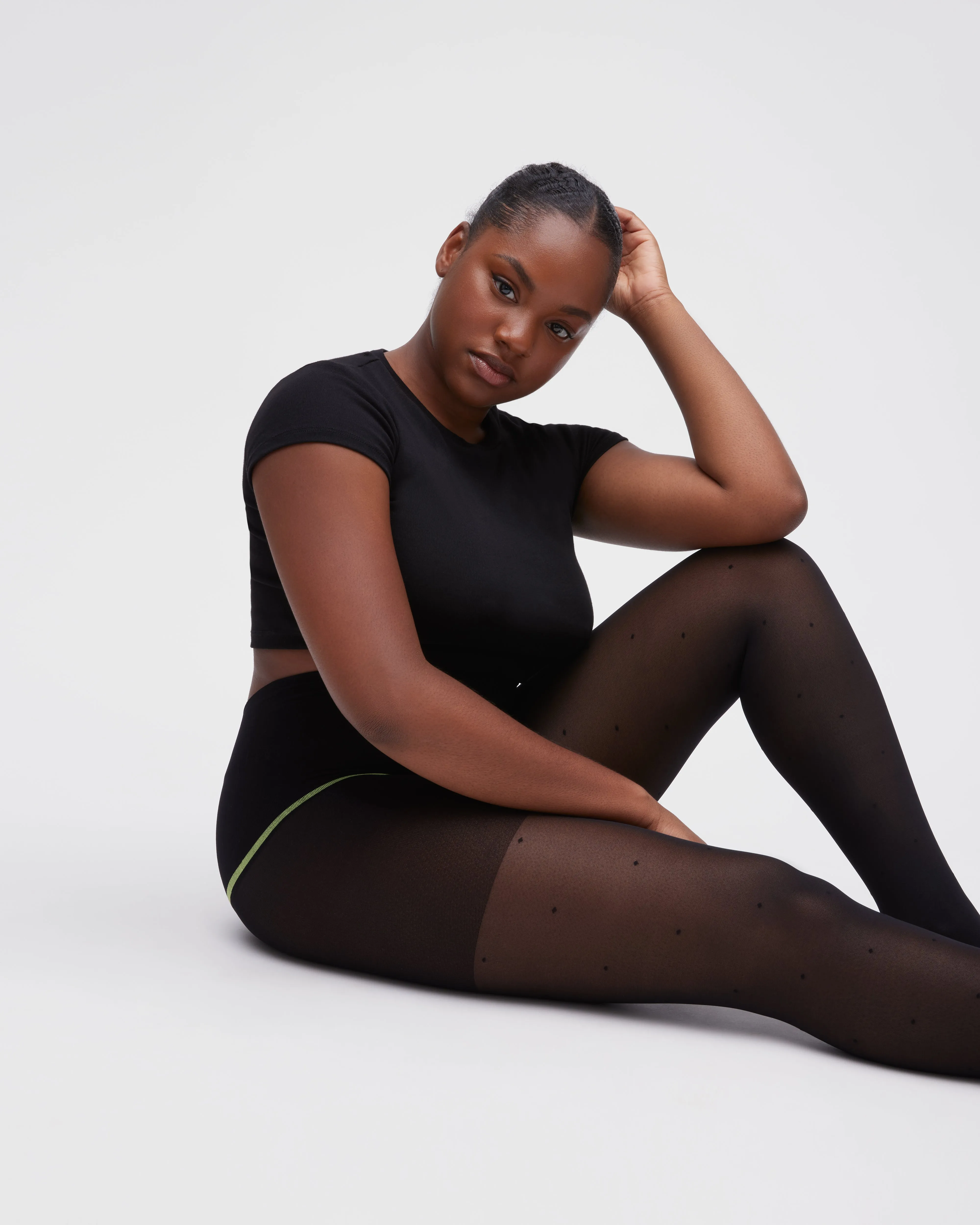 Mini Dot Control Top Super Sheer Rip-Resist Tights sold by Sheertex product image thumbnail 4