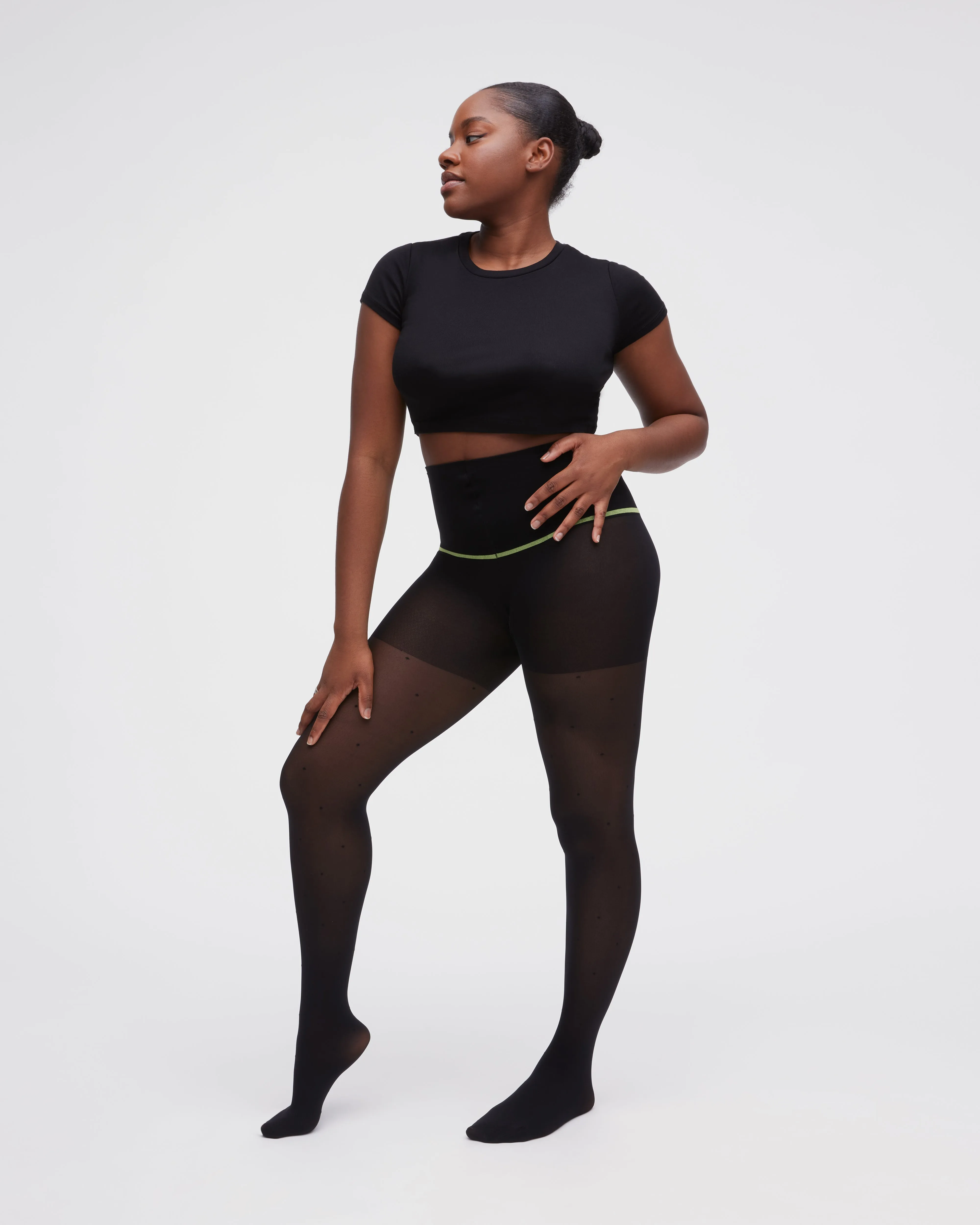 Mini Dot Control Top Super Sheer Rip-Resist Tights sold by Sheertex product image thumbnail 5