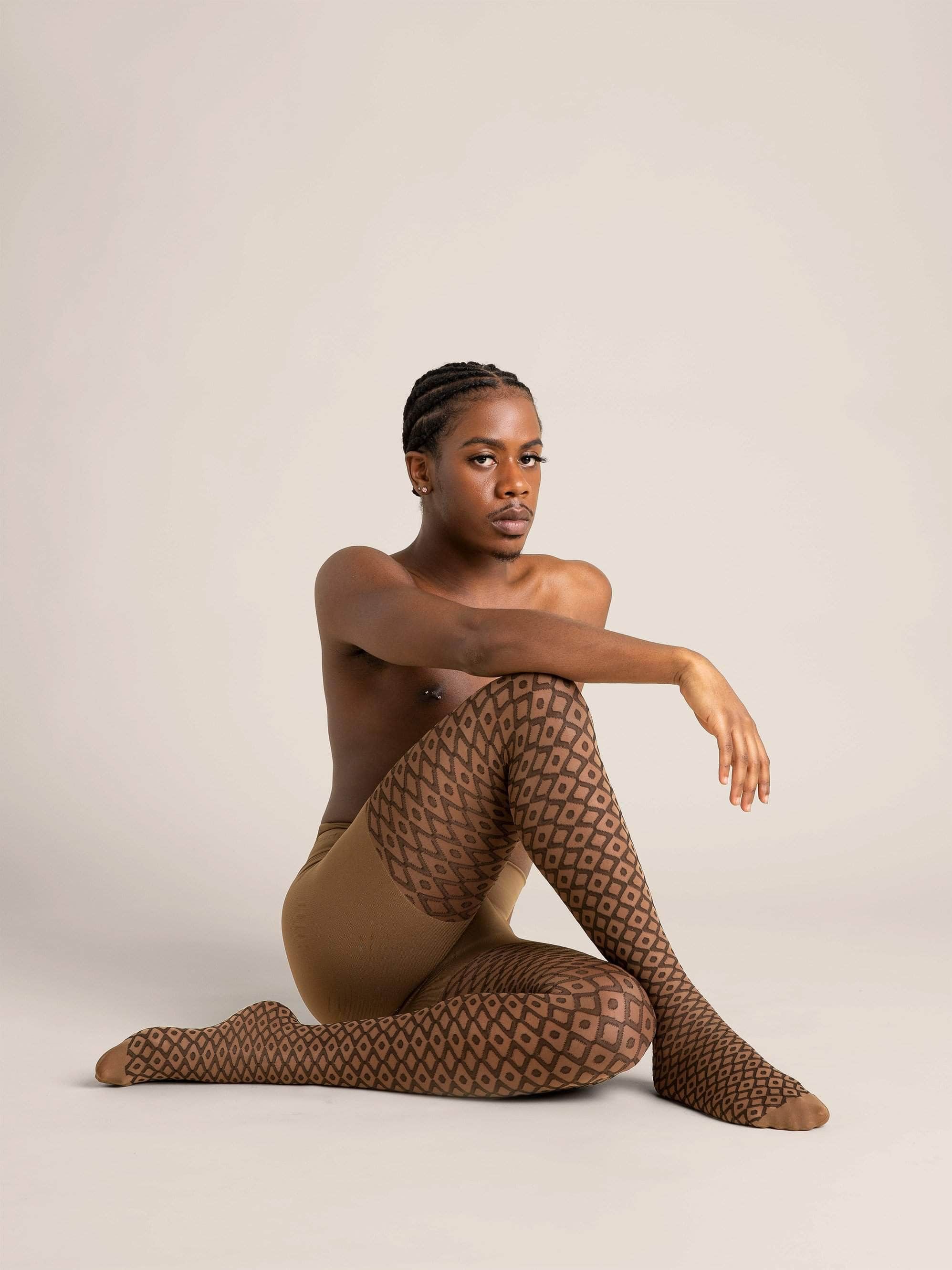 Geo Shaping Sheer Rip-Resist Tights in Nude sold by Sheertex product image thumbnail 4