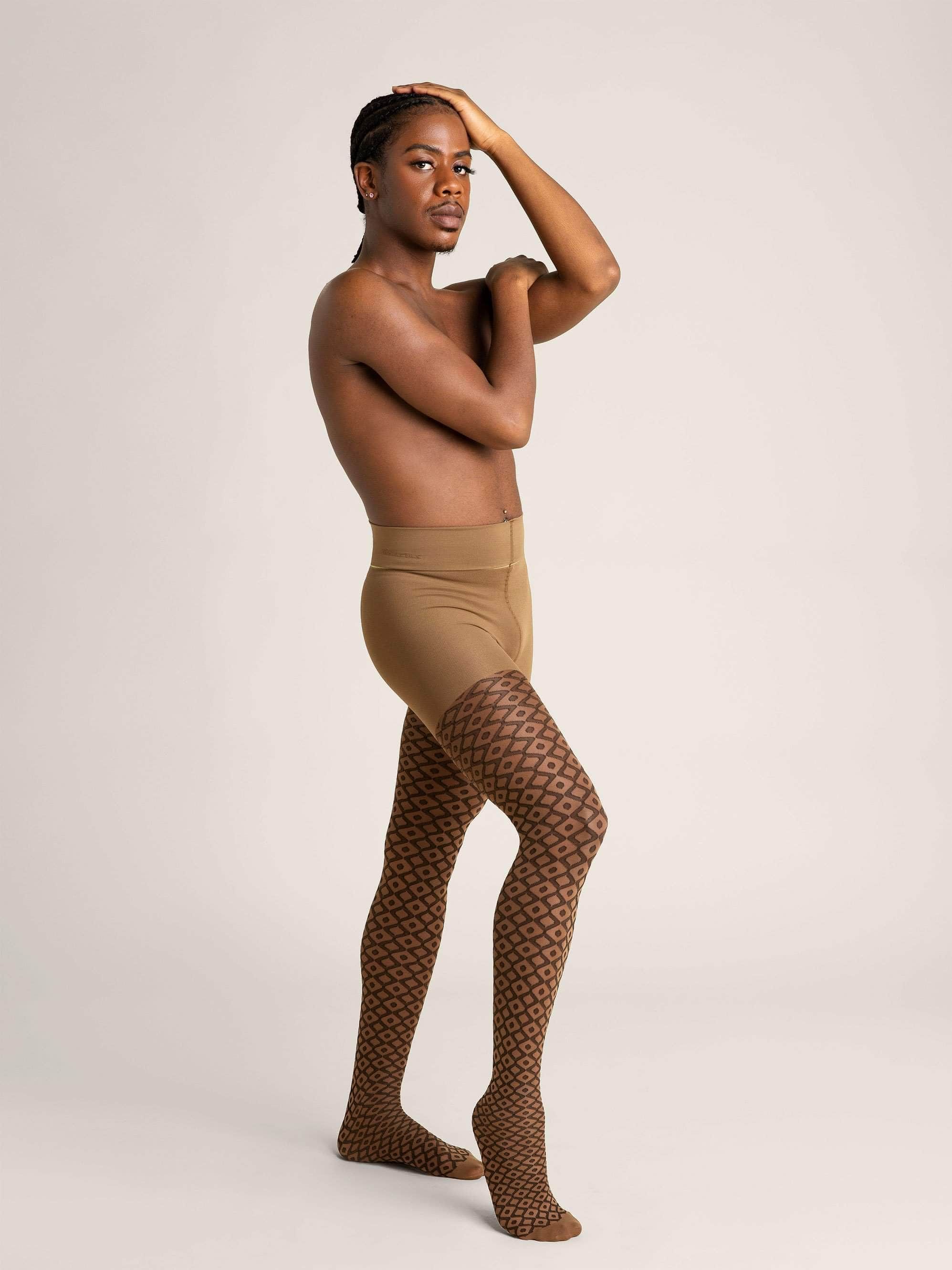 Geo Shaping Sheer Rip-Resist Tights in Nude sold by Sheertex product image thumbnail 2