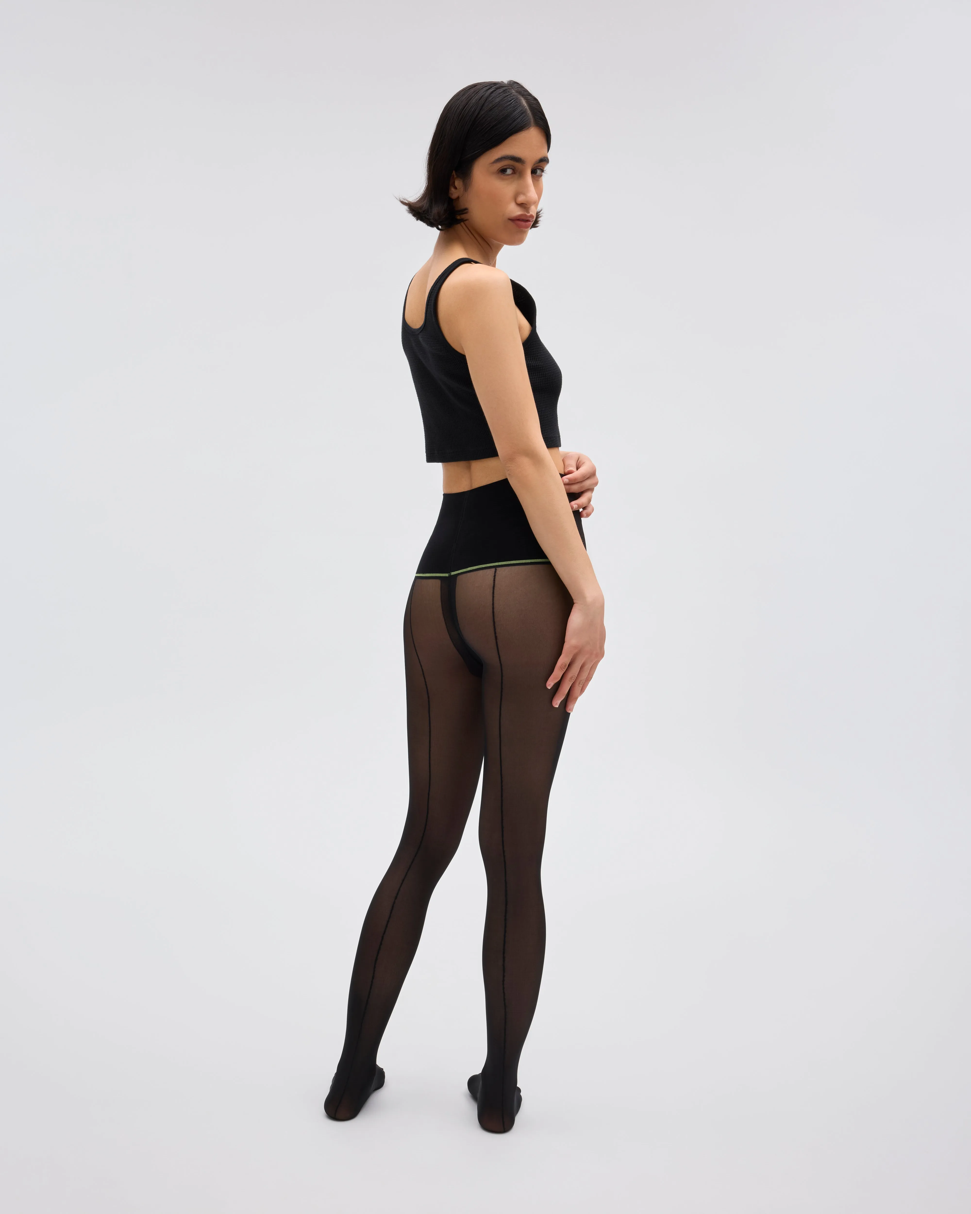 Modern Double-Seam Super Sheer Rip-Resist Tights sold by Sheertex product image thumbnail 2