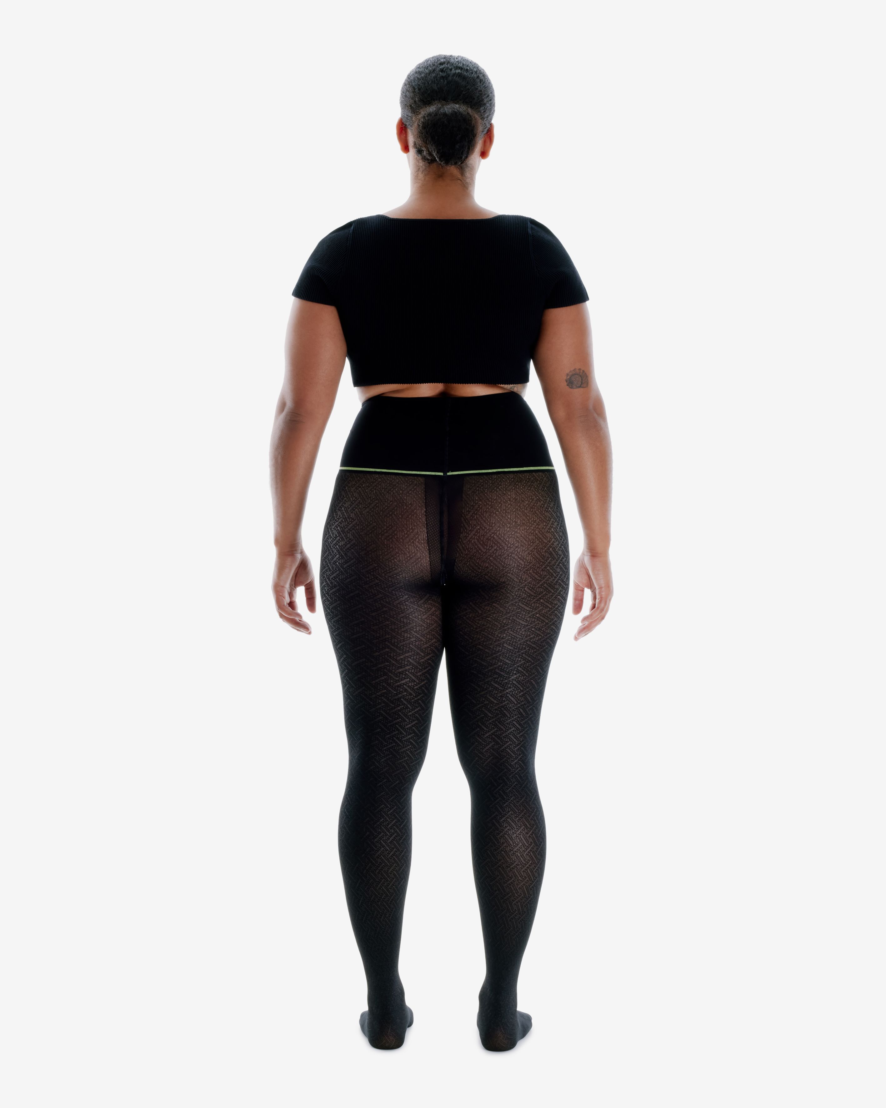 Basketweave Classic Semi-Sheer Rip-Resist Tights sold by Sheertex product image thumbnail 4