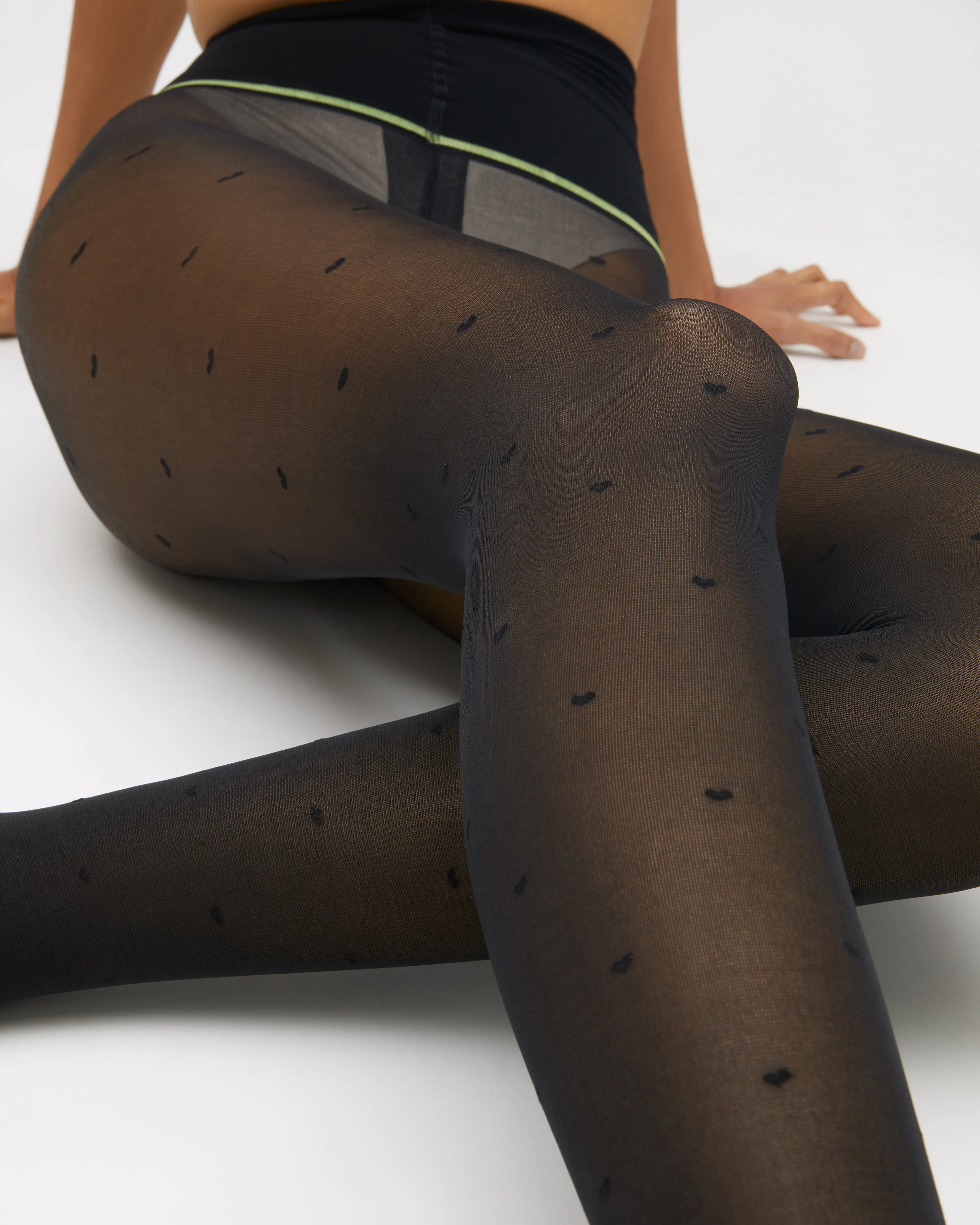 Mini-Heart Super Sheer Rip-Resist Tights sold by Sheertex