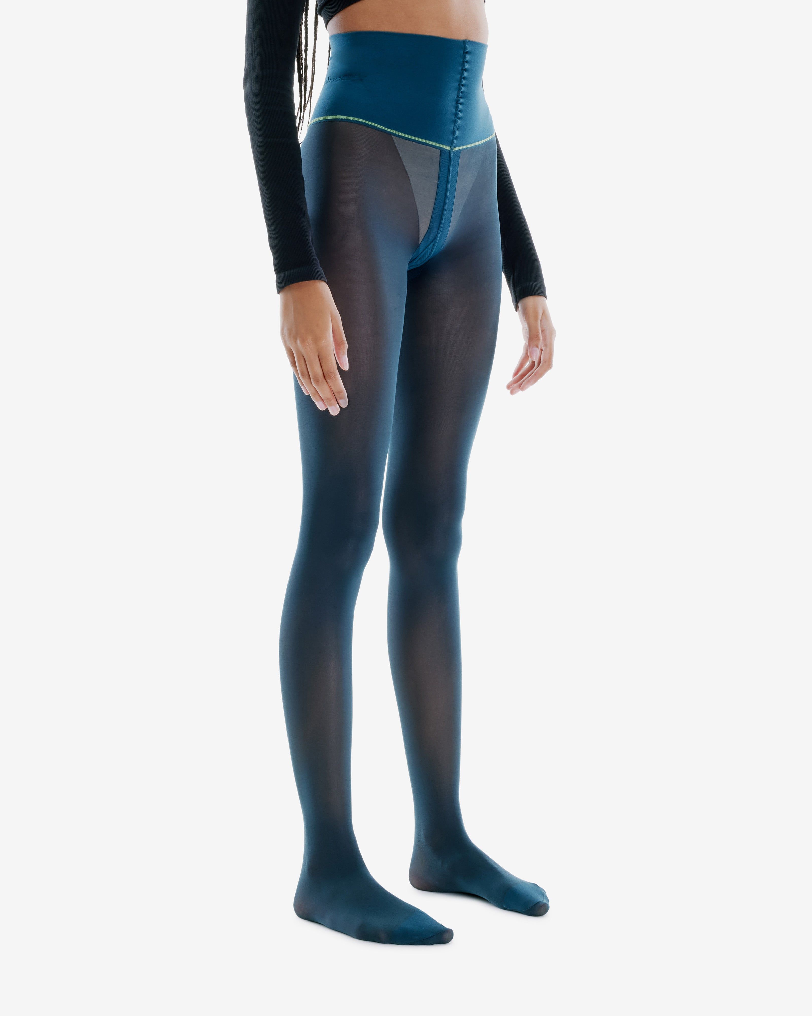 Deep Teal Classic Sheer Rip-Resist Tights sold by Sheertex