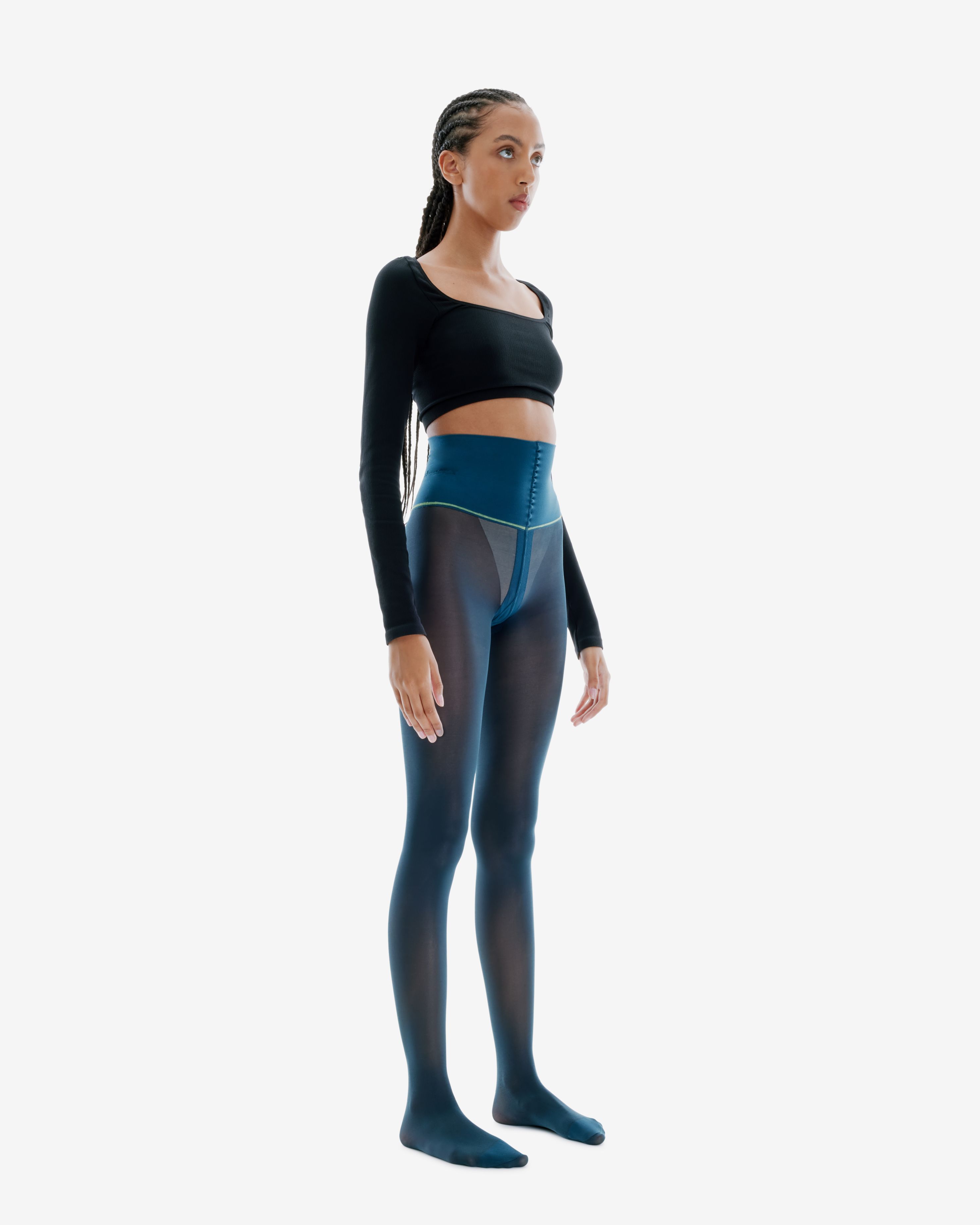 Deep Teal Classic Sheer Rip-Resist Tights sold by Sheertex product image thumbnail 4