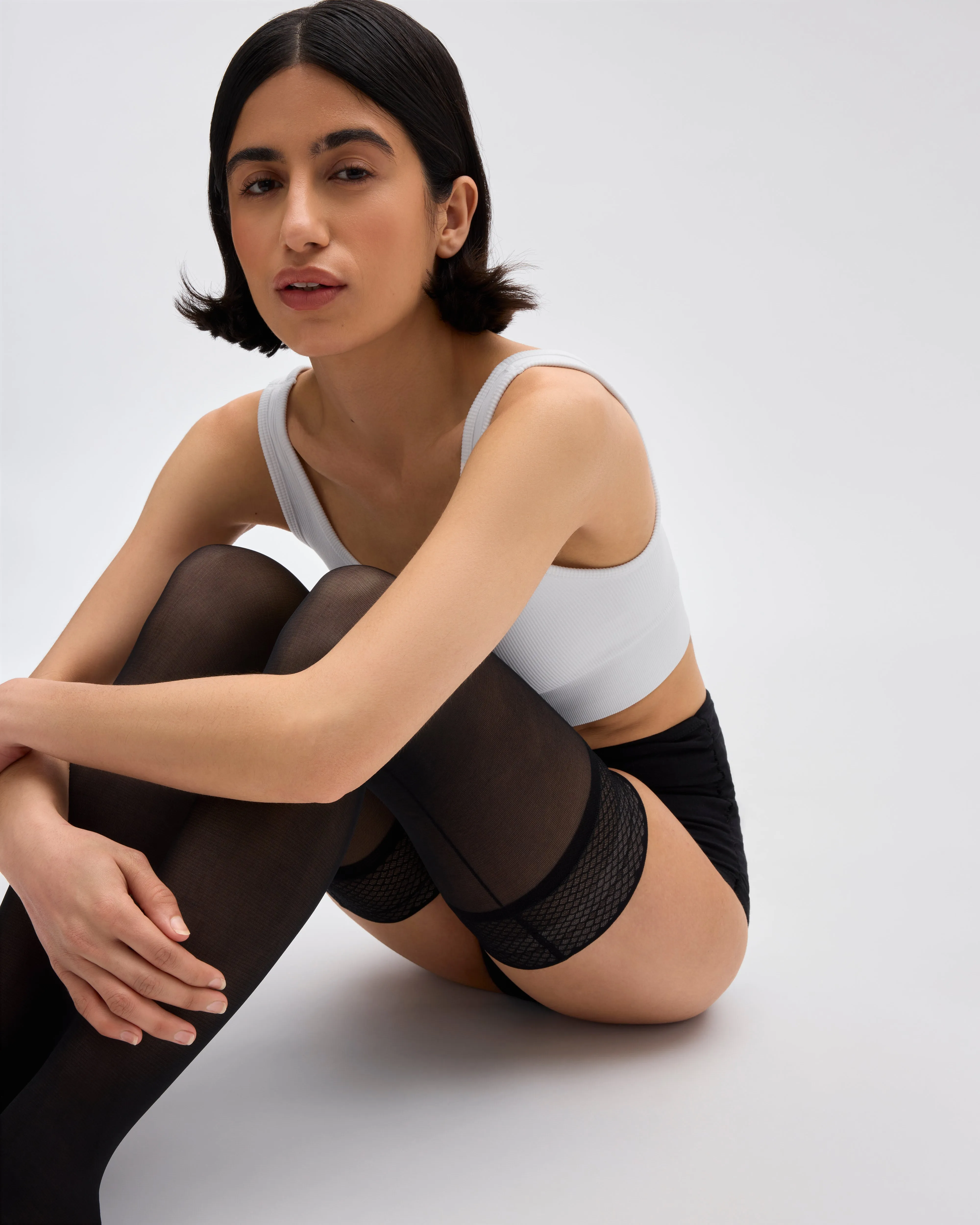 Backseam Super Sheer Rip-Resist Thigh Highs sold by Sheertex product image thumbnail 5