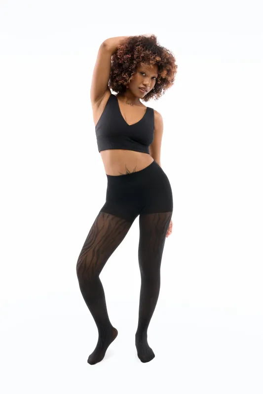 Zebra Sheer Rip-Resist Tights sold by Sheertex