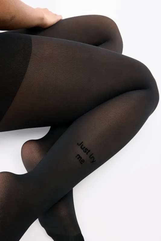"Just Try Me" Sheer Rip-Resist Tights sold by Sheertex