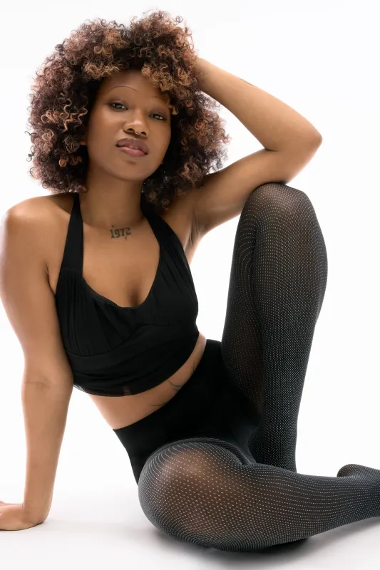 Glitter Dashed Sheer Rip-Resist Tights sold by Sheertex