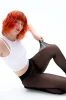 Black Classic Sheer Rip-Resist Tights – 4” Waistband sold by Sheertex