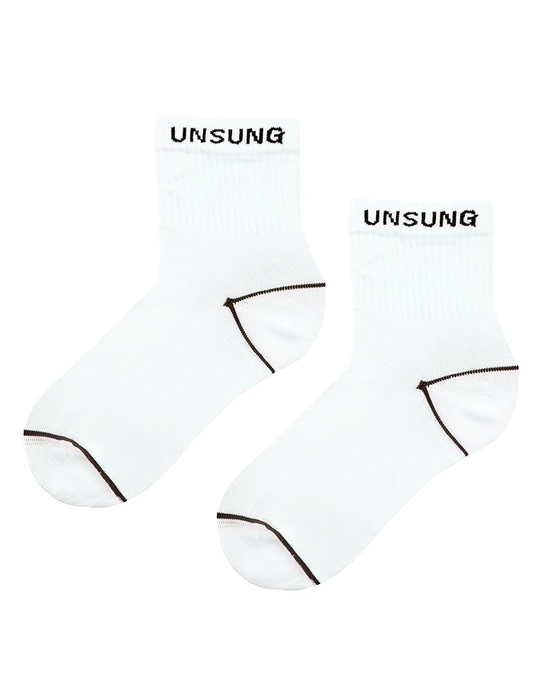 White Unsung Mini Crew Sock sold by Sheertex