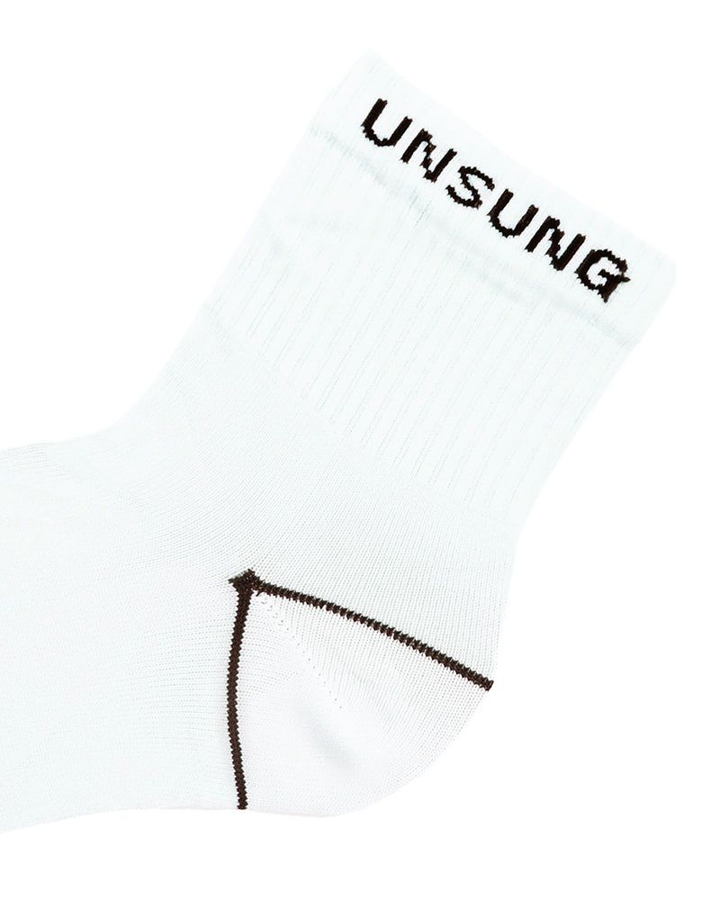 White Unsung Mini Crew Sock sold by Sheertex product image thumbnail 2