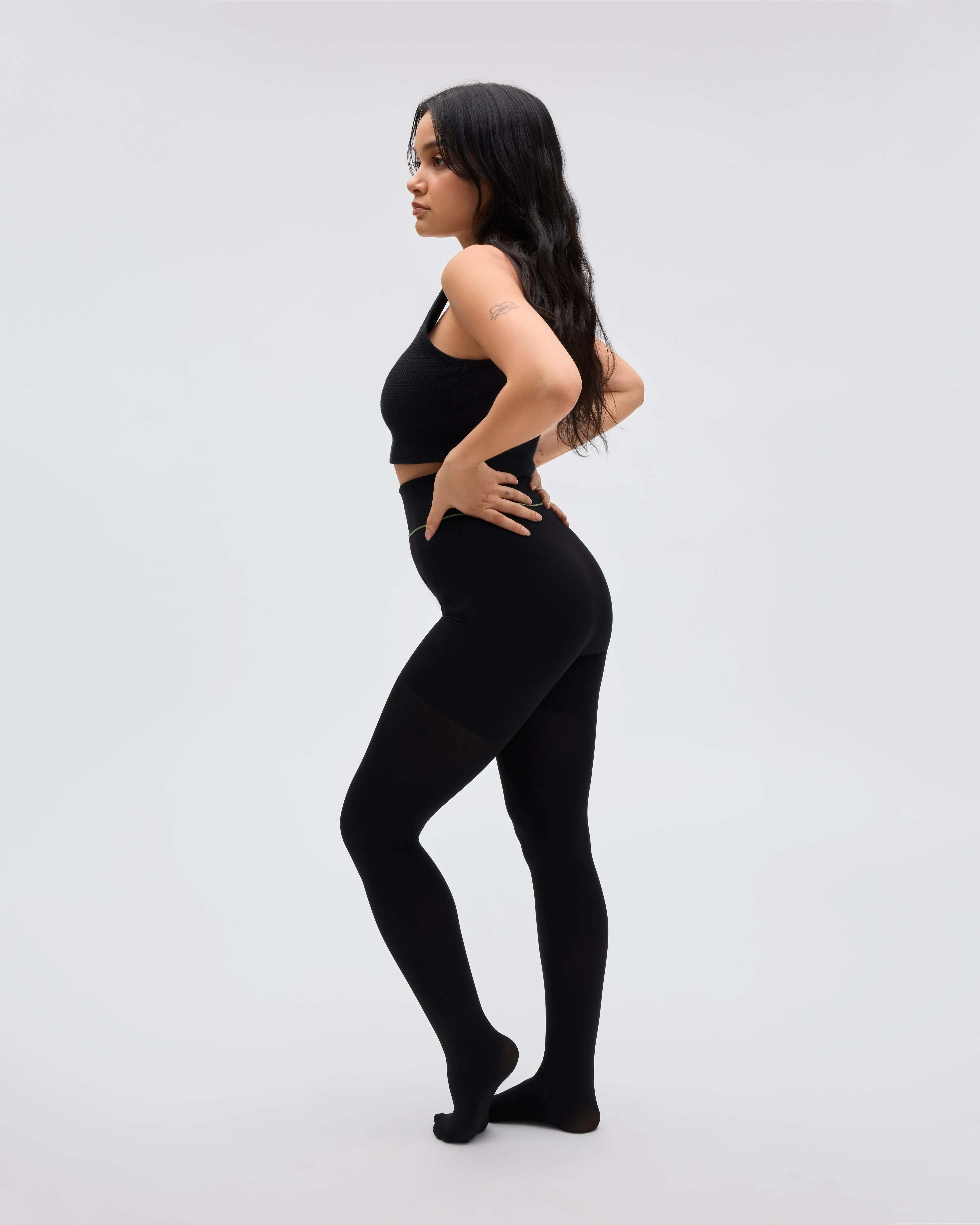 Luxury Shaping Semi-Sheer Rip-Resist Tights sold by Sheertex