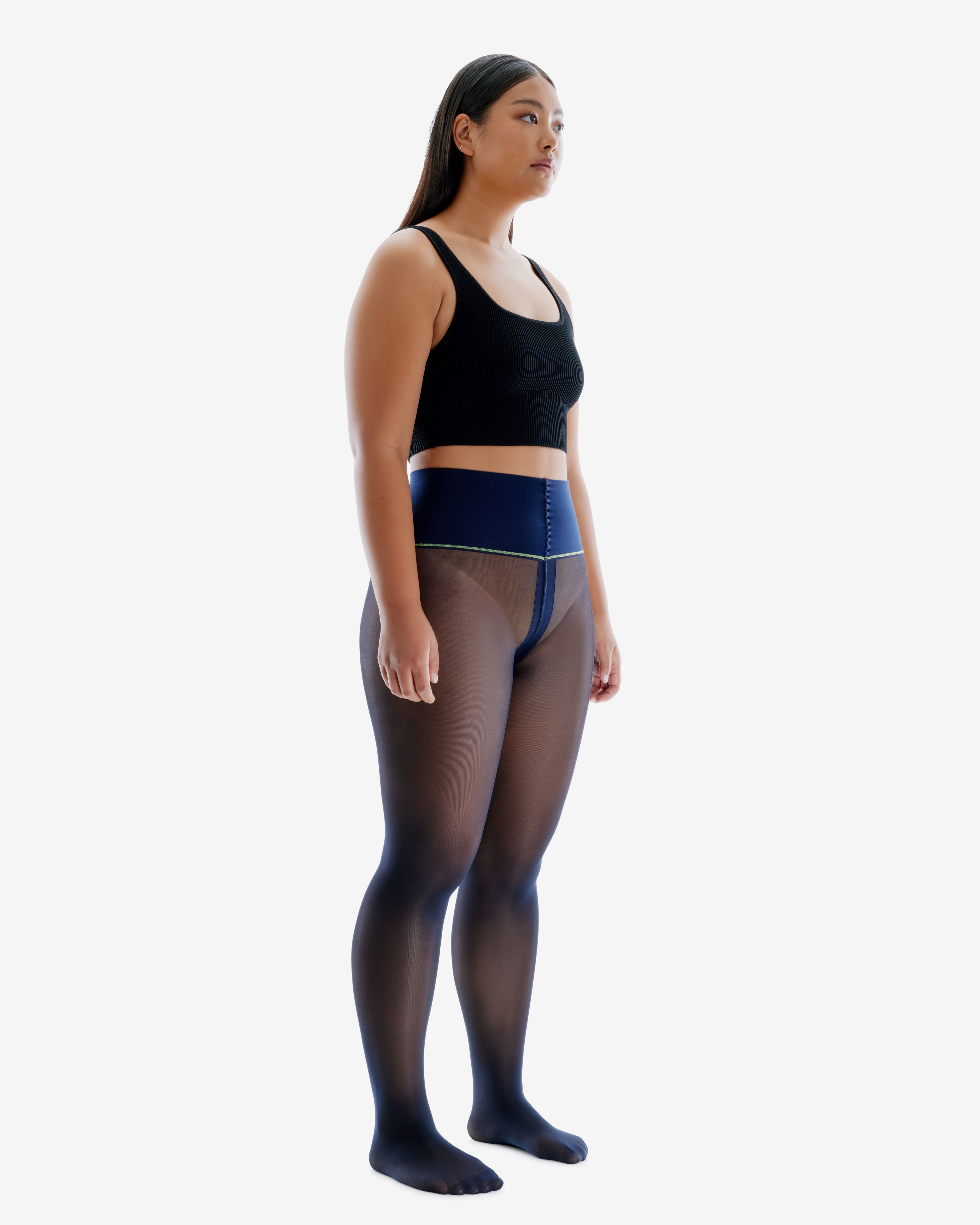 Classic Sheer Rip-Resist Tights in Navy sold by Sheertex product image thumbnail 4