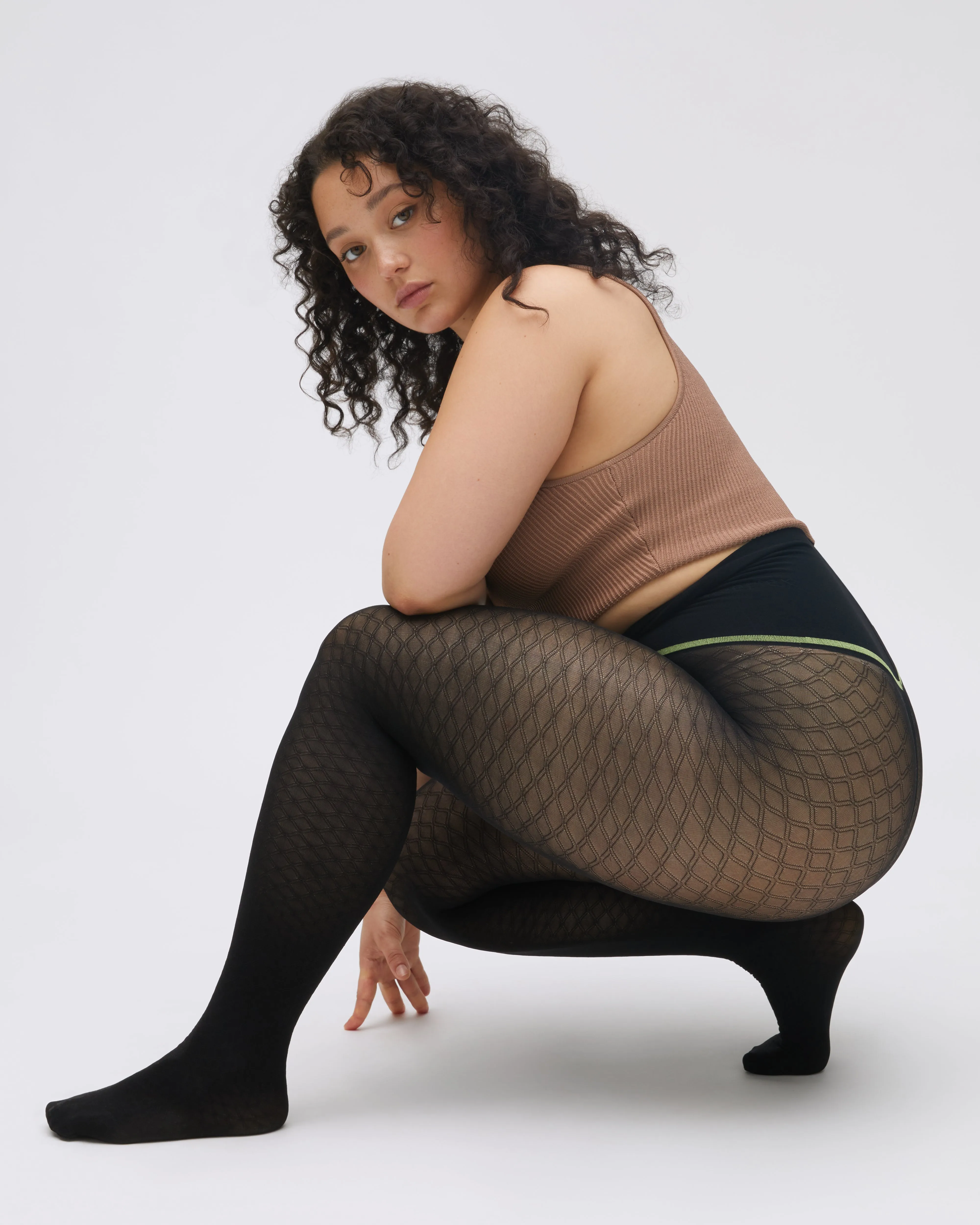 Modern Diamond Sheer Rip-Resist Tights sold by Sheertex product image thumbnail 2