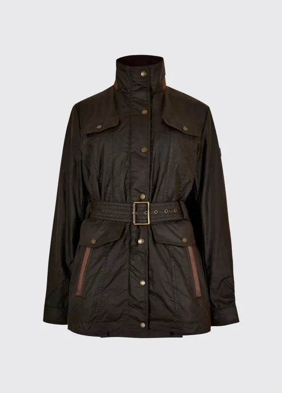 Gandon Women's wax cotton coat - Verdigris made by Current