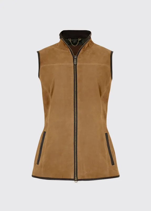 Kingston Leather Gilet - Tan sold by Dubarry of Ireland