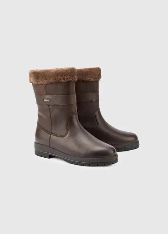 Foxrock Ladies Fur Lined County Boot - Mocha sold by Dubarry of Ireland