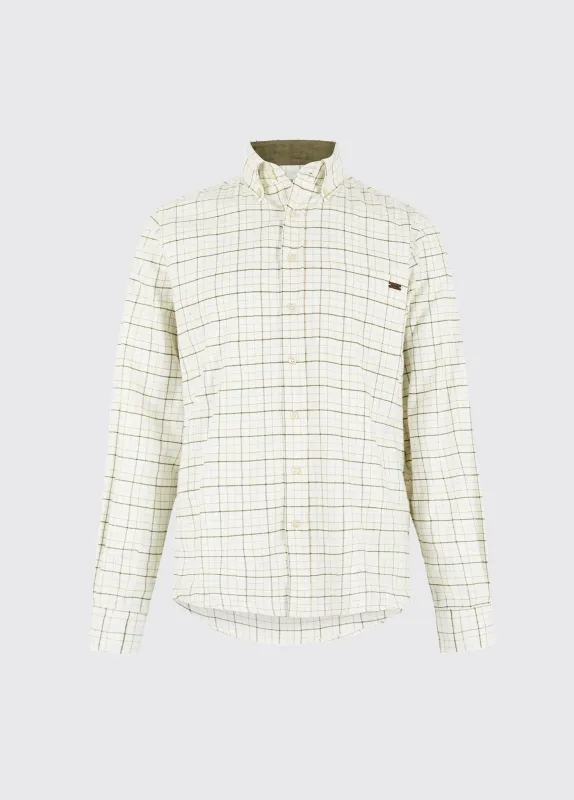 Drumcar Men’s tattersall check shirt - Dusky Green sold by Dubarry of Ireland