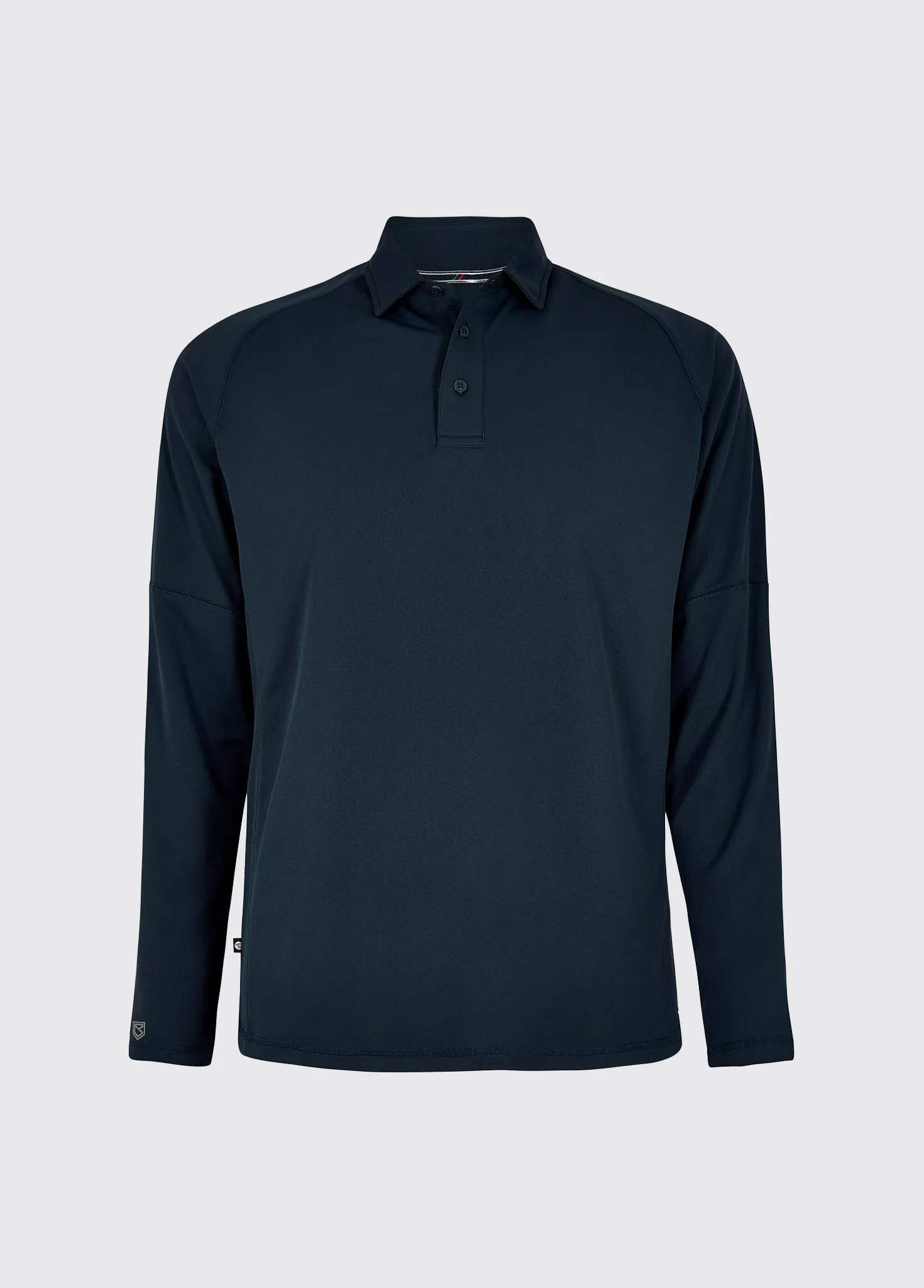 Piraeus Men's Long Sleeve Technical Polo - Navy sold by Dubarry of Ireland