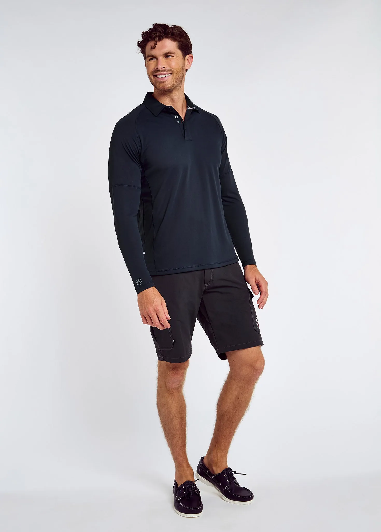 Piraeus Men's Long Sleeve Technical Polo - Navy sold by Dubarry of Ireland product image thumbnail 2