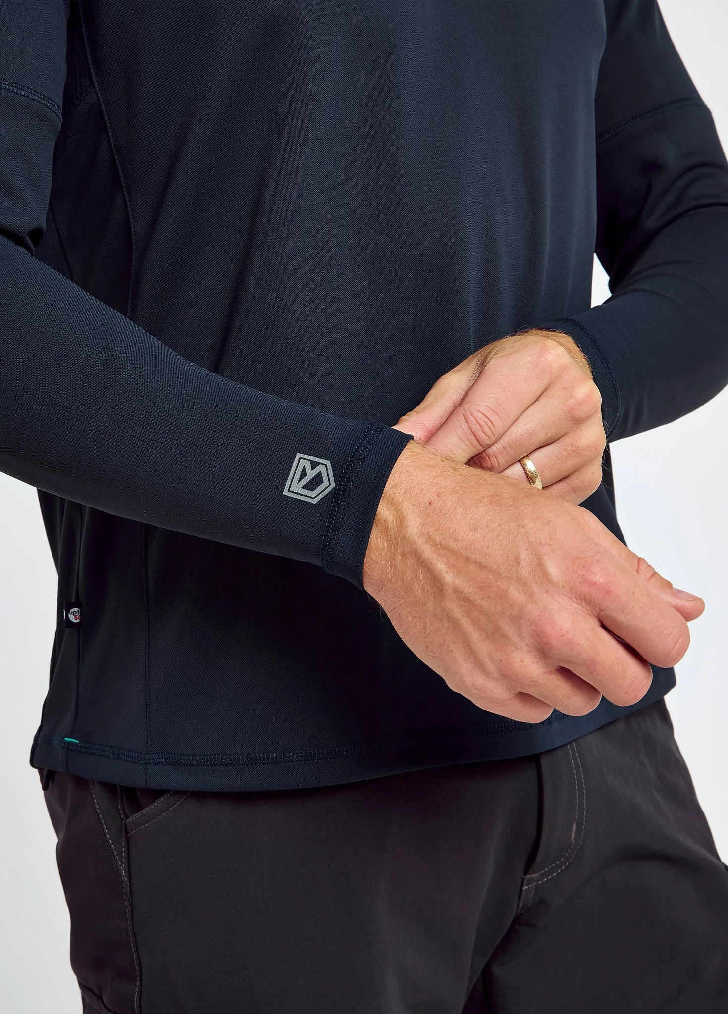 Piraeus Men's Long Sleeve Technical Polo - Navy sold by Dubarry of Ireland product image thumbnail 5