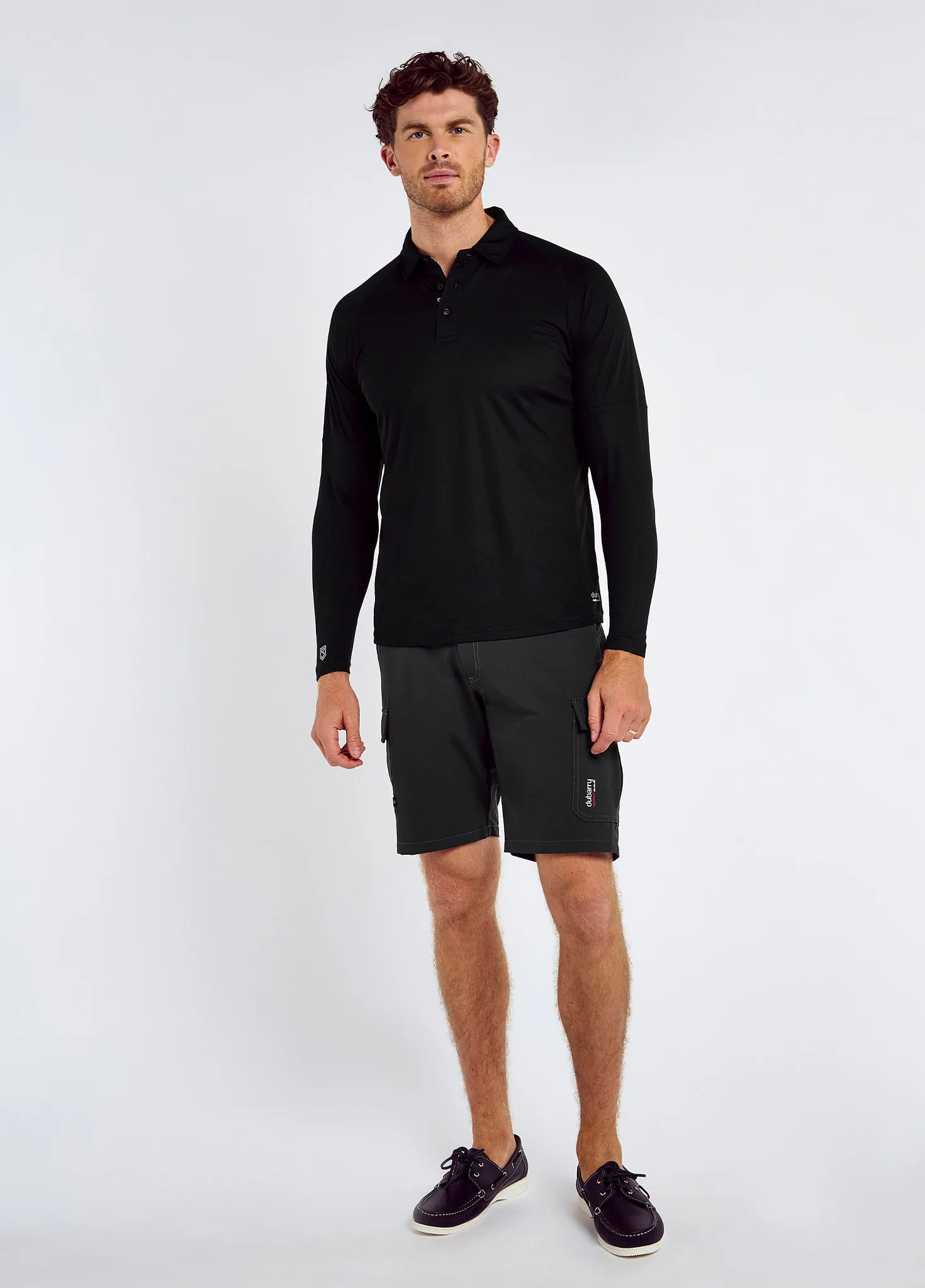 Piraeus Men's Long Sleeve Technical Polo - Black sold by Dubarry of Ireland product image thumbnail 2