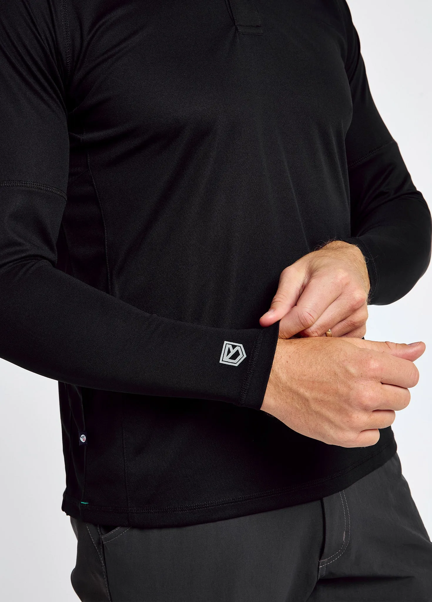 Piraeus Men's Long Sleeve Technical Polo - Black sold by Dubarry of Ireland product image thumbnail 4