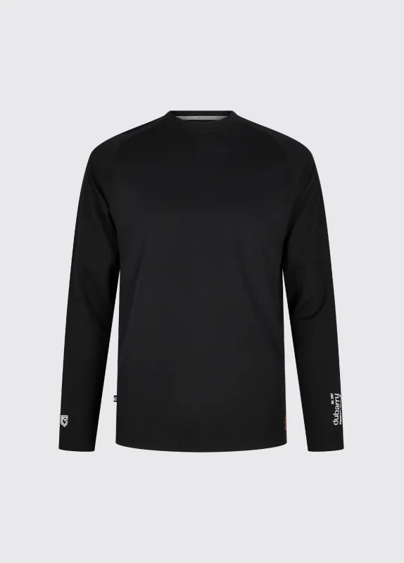 Ancona Mens Long-Sleeved T-Shirt - Black sold by Dubarry of Ireland