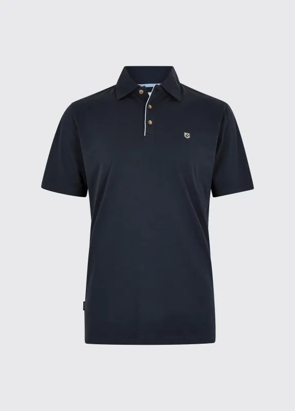 Kilmurray Men’s Three-Button Polo - Navy sold by Dubarry of Ireland