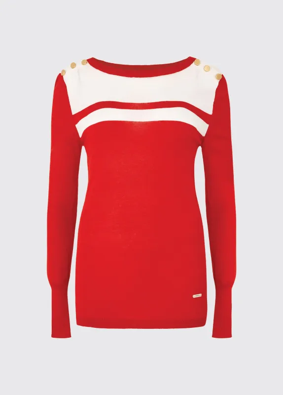 Milford Ladies Sweater - Poppy made by Dubarry of Ireland