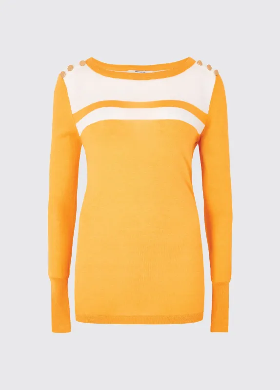 Milford Ladies Sweater - Sunflower made by Dubarry of Ireland