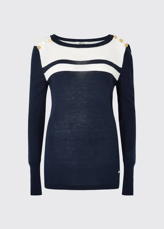 Milford Ladies Sweater - Navy made by Dubarry of Ireland