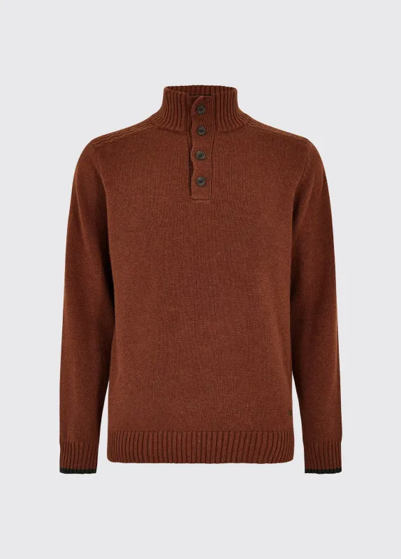 Parkplace Button Neck Sweater - Russet sold by Dubarry of Ireland