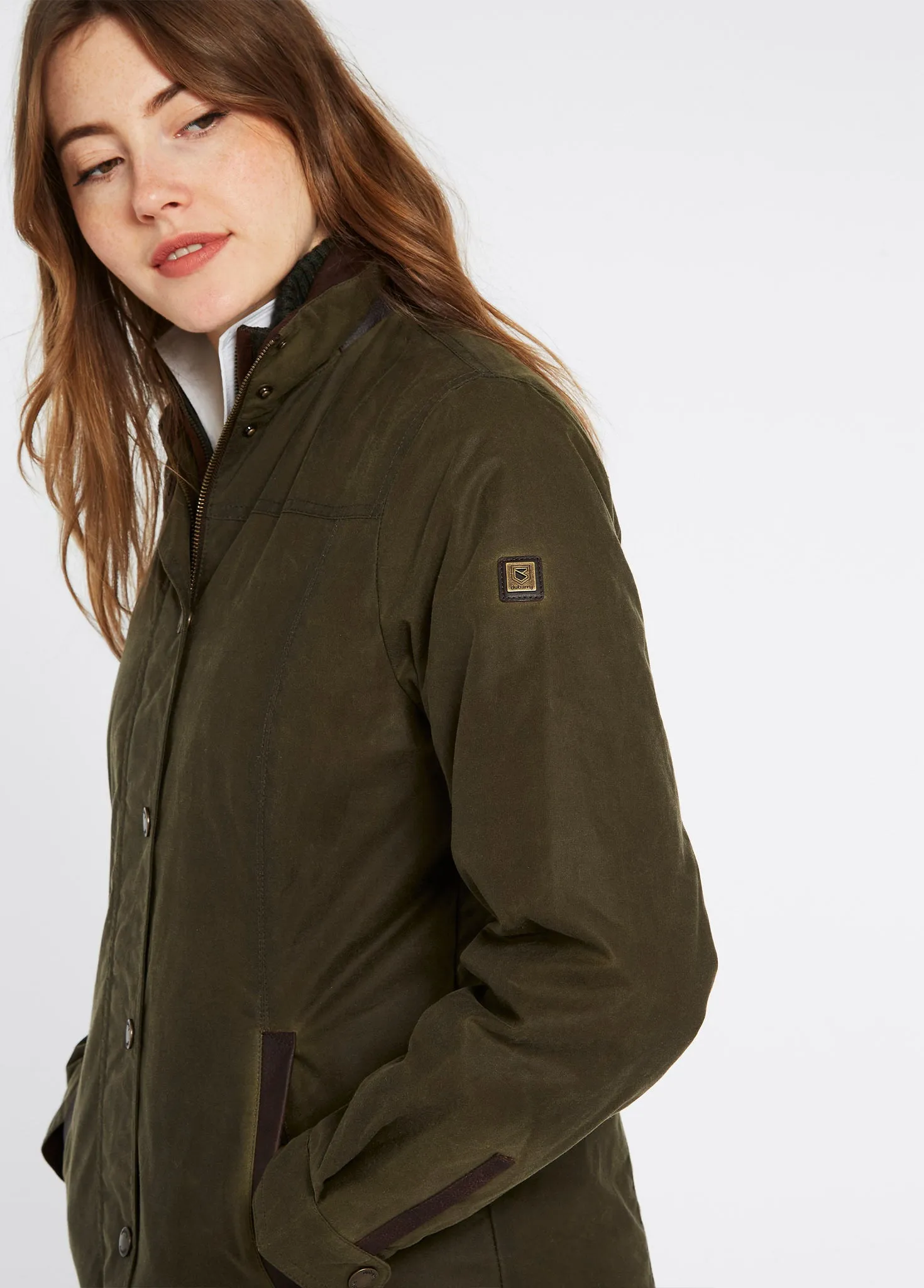 Mountrath Ladies Wax Cotton Jacket - Fennel sold by Dubarry of Ireland product image thumbnail 4