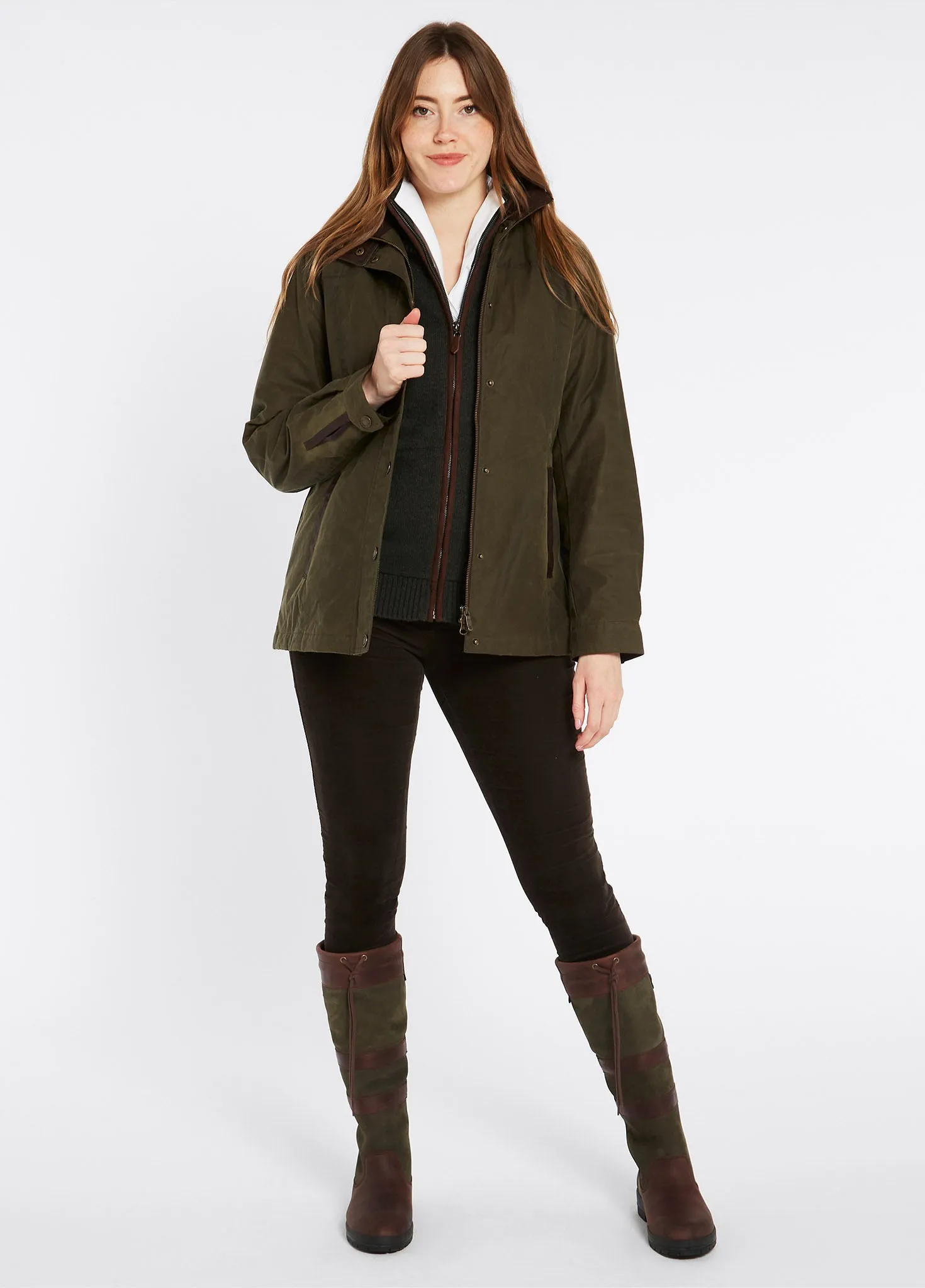 Mountrath Ladies Wax Cotton Jacket - Fennel sold by Dubarry of Ireland product image thumbnail 2