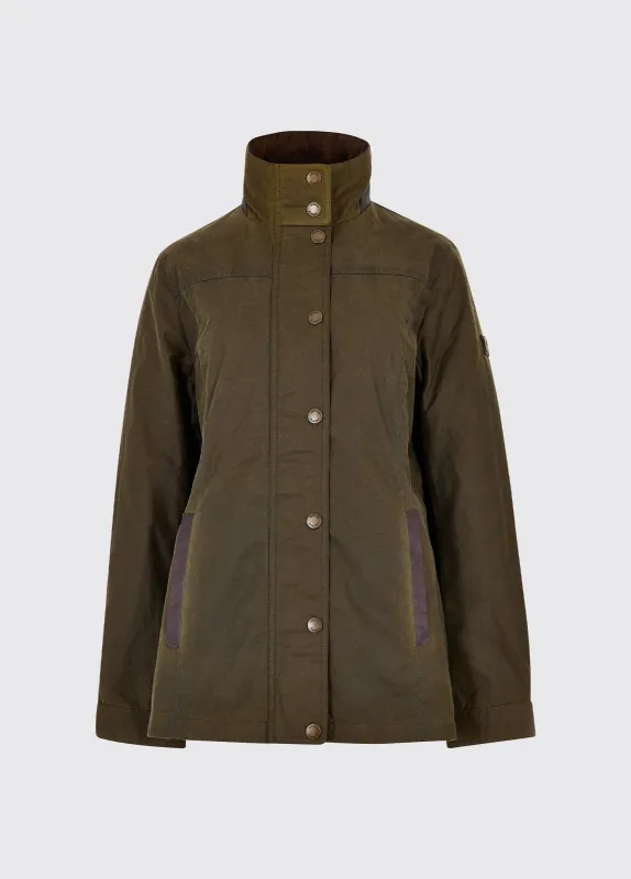 Mountrath Ladies Wax Cotton Jacket - Fennel made by Current