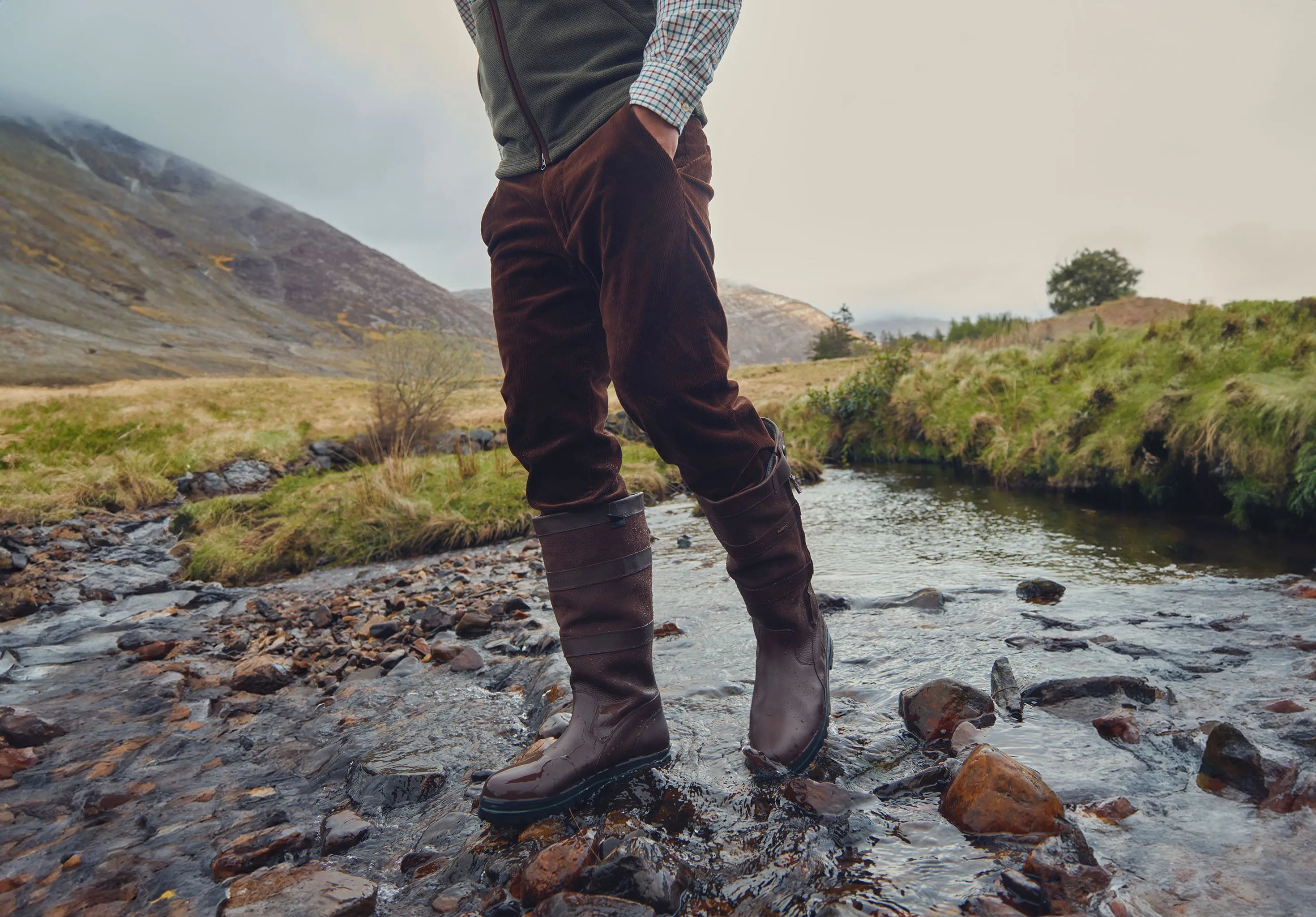 Stride Men's Corduroy Trousers 32in inseam - Brown sold by Dubarry of Ireland product image thumbnail 3