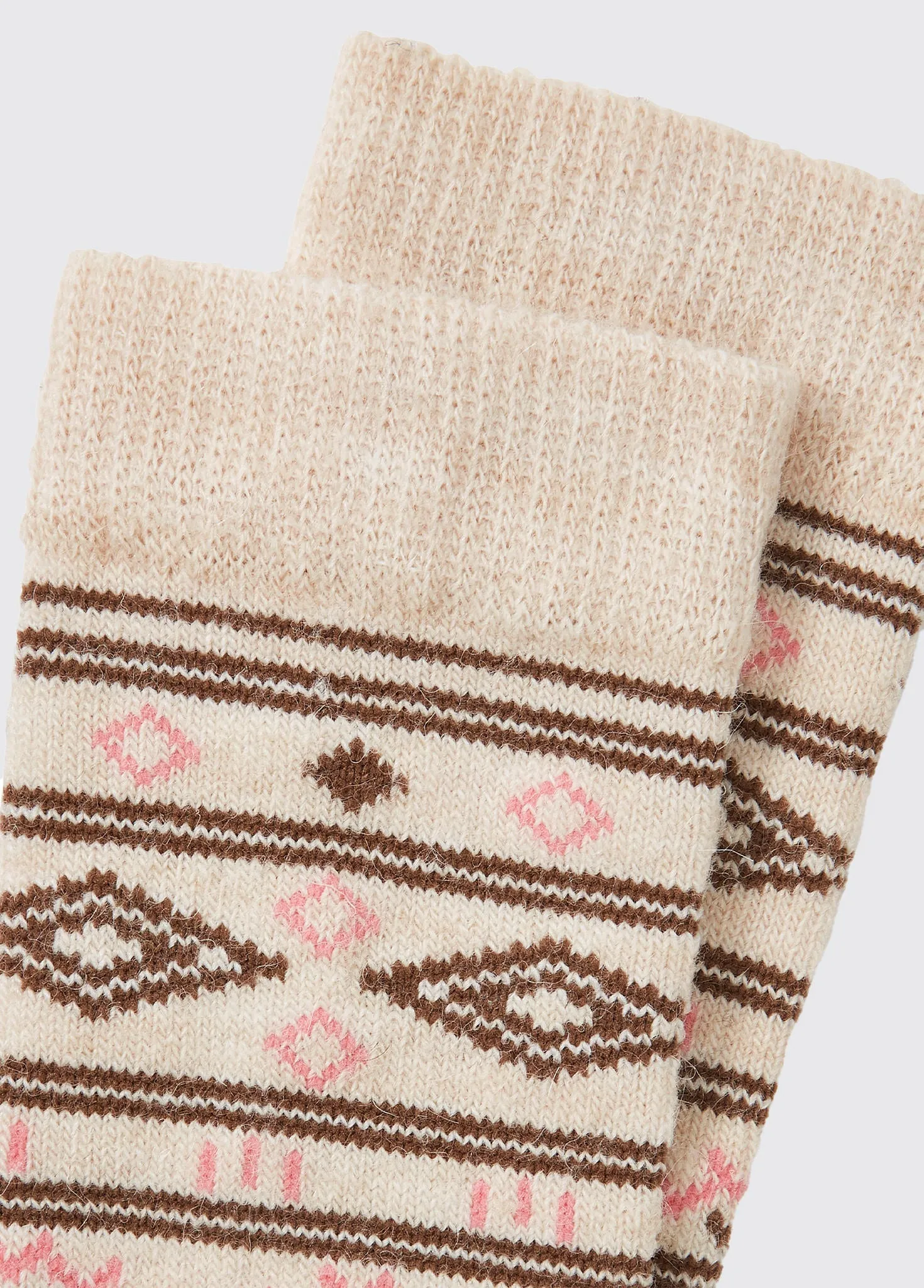 Rolestown Fair Isle Alpaca socks - Oat sold by Dubarry of Ireland product image thumbnail 2