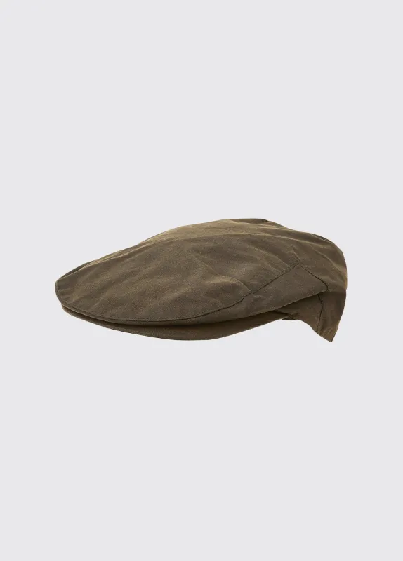Rossmore Wax Cotton Cap - Olive sold by Dubarry of Ireland