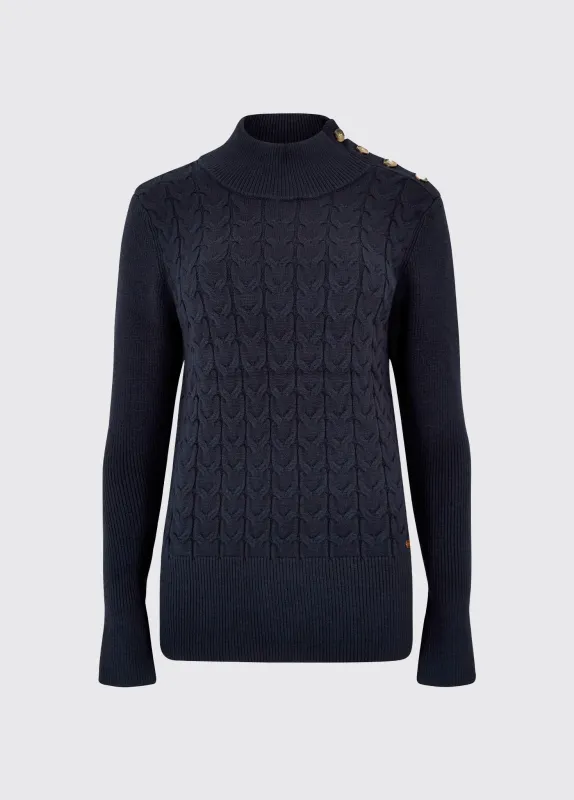 Claremont Women’s Sweater - Navy sold by Dubarry of Ireland